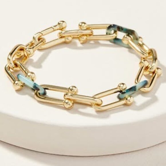 Stella & Dot Jewelry - Stella & Dot Spruce Tortoise Link Bracelet - NIB